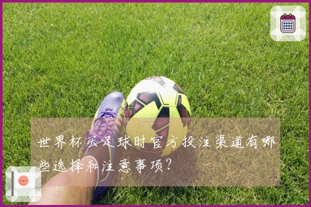 世界杯买足球时官方投注渠道有哪些选择和注意事项？
